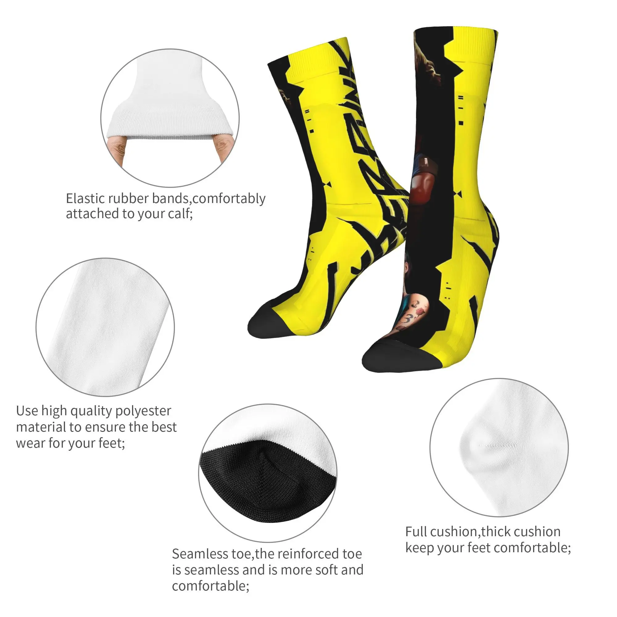 للجنسين الرجال الجوارب C-Cybers الأشرار 2077 لعبة جوارب مكافحة زلة تنفس الجوارب الخريف الحديثة مخصص الجري جوارب رياضية