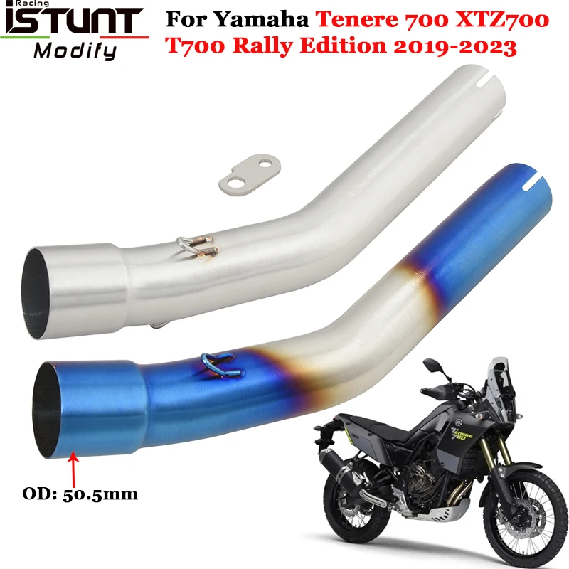 

Slip On For Yamaha Tenere700 Tenere 700 XTZ700 XTZ-700 2019 - 2023 Motorcycle Exhaust Muffler Modify 51mm Mid Link Pipe Escape