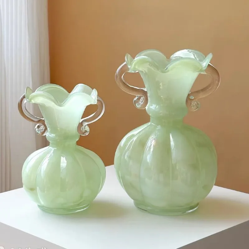 Gray cloud cloud handmade vase handicraft glass vase ornament