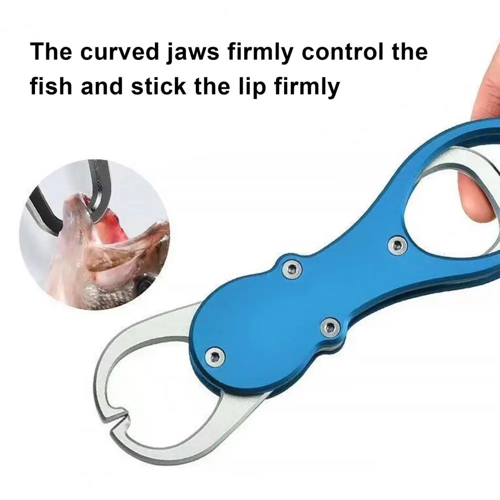 Lightweight Fish Controller Long Handle Aluminum Alloy Fish Gripper with Scale Essential Fishing Pliers for Secure Fish Control