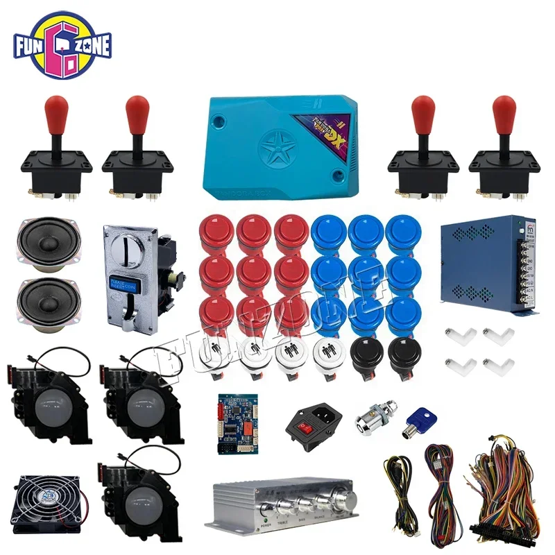 

2025Funzone DIY Arcade parts Bundles kit With PD Box DX 3000 IN 1 Joystick Buttons coin acceptor power supply jamma kit