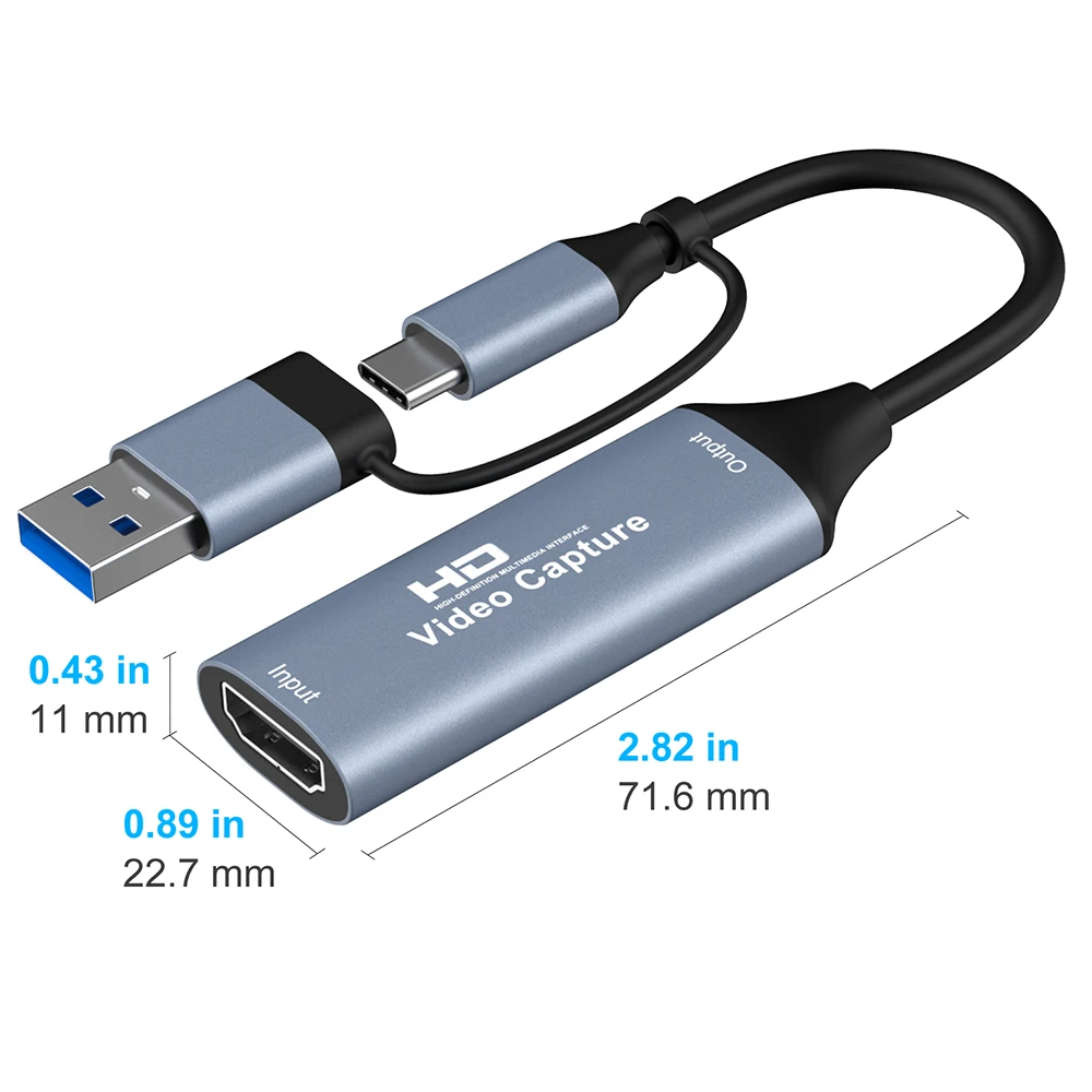 4K Video Capture Card HDMI-compatible to USB 2.0 1080P 60fps Grabber Recorder for PS4 Game DVD Camera Recording Live Streaming - view 6