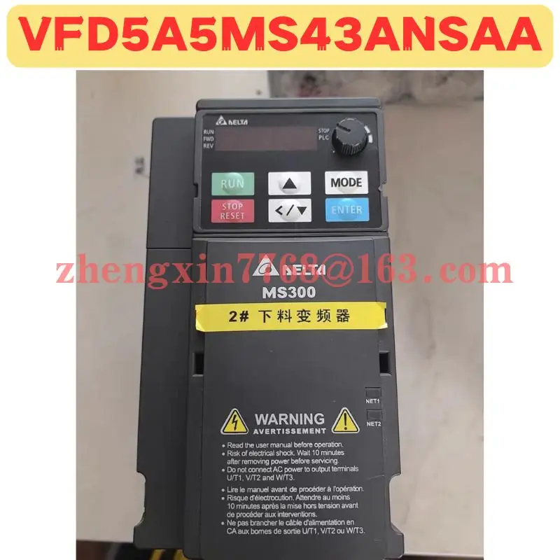 Used Frequency Converter VFD5A5MS43ANSAA Normal Function Tested OK