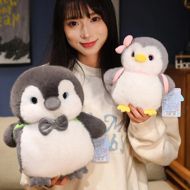 カワイイハガブルペンギンぬいぐるみ、ぬいぐるみ、バックパックを運ぶ、柔らかい枕、ベビー人形、誕生日プレゼント、カップル