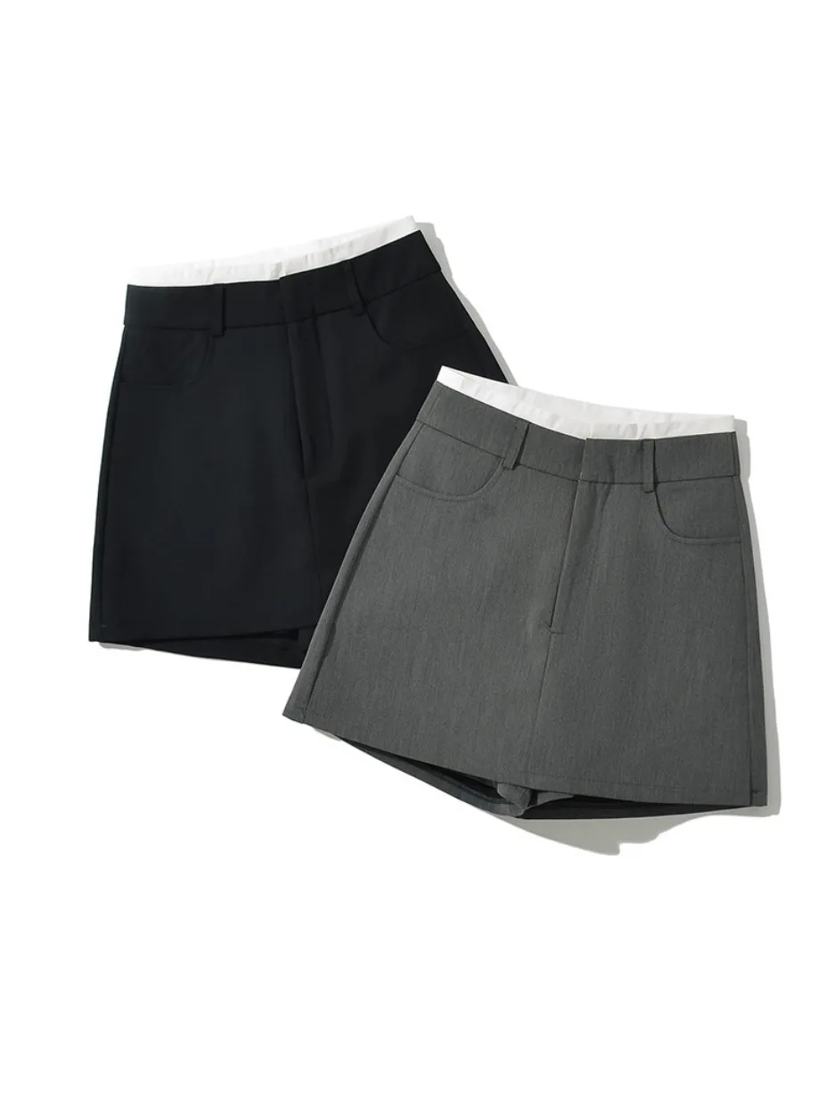 ay Suit ort Gonna Donna Vita alta Autunno Nuovo Large Size Fat MM Slim Piccola A-Line f Gonna Casual Sle Gioventù Adatto