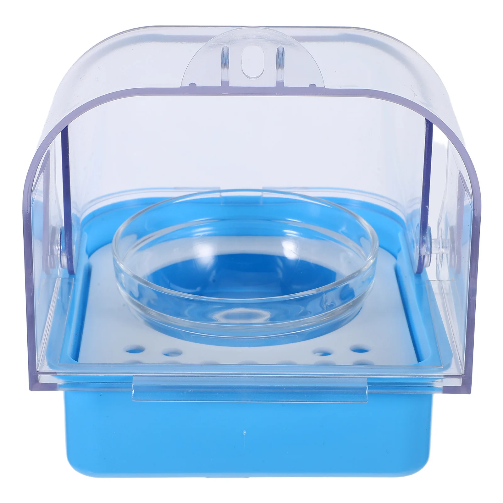 

Bird Food Storage Container Spill Proof Design Large Capacity Easy Clean Transparent Material Cage Mounted Feeder