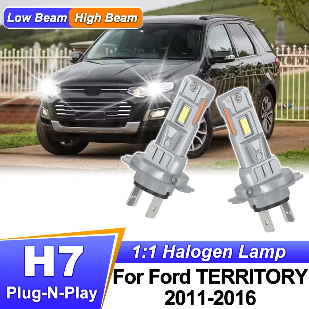 

H7 LED Headlight High Low Beam Bulbs Kit CANBUS 6000K White 30000LM Bright For Ford TERRITORY 2011 2012 2013 2014 2015 2016