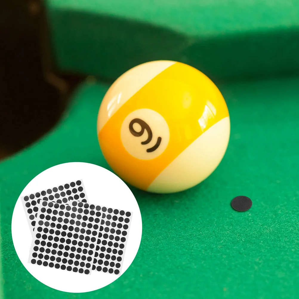 3 Sheets Billiard Black Spots Reliable Pool Table Marker Dots Thin Design for Smooth Ball Rolling Easy to Apply No Residue