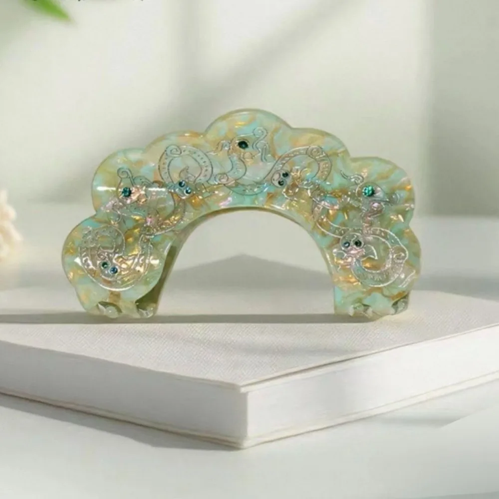 

Chinese Style Chinese Style Shark Clip Acetic Acid Exquisite Dragon Pattern Hair Claw Geometric Elegant Antique Style Grab Clip