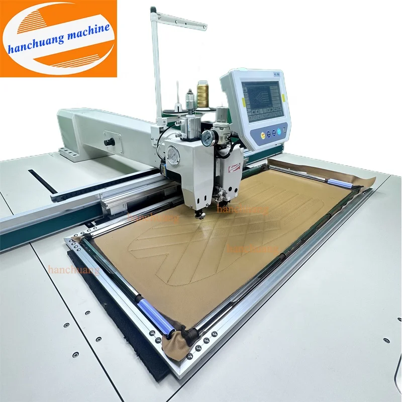 High-Speed Programmable Motor Industrial Automatic Perforation Embroidery Machine Single Metal Construction for Car Seat Covers