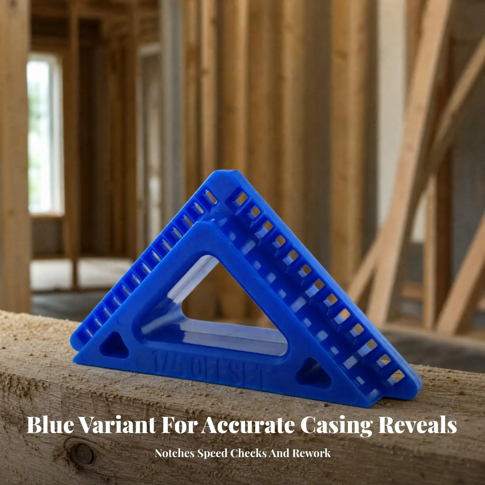 Plastic Window Casing Device Trim Spacer Gauge for Door Tool with Offset Markings for Carpenters