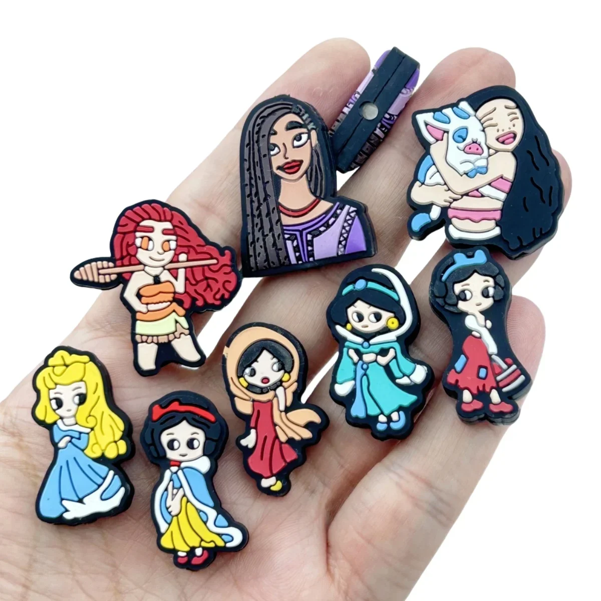 

10PC DIY Cartoon Princess Silicone Beads Nipple Chain Bead Pen Bead Jewelry Accessories Focal Bead Food Grade Silicon For Baby