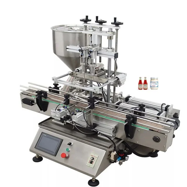 Tabletop 2 Head Pneumatic Piston Filler | Filling for Jam, Sauce, Cream, Honey Viscous Liquid/Paste
