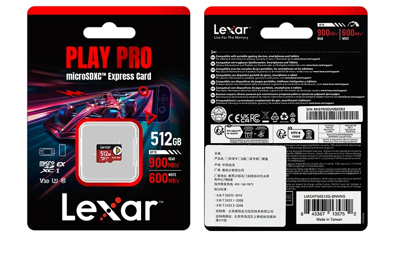 Lexar PLAY PRO MicroSDXC Express Karte 1TB Hochgeschwindigkeits-PCIe Gen3x1 Lesegeschwindigkeit bis zu 900MB/s Speicherkarte für Nintendo Switch 2 – Detail 17