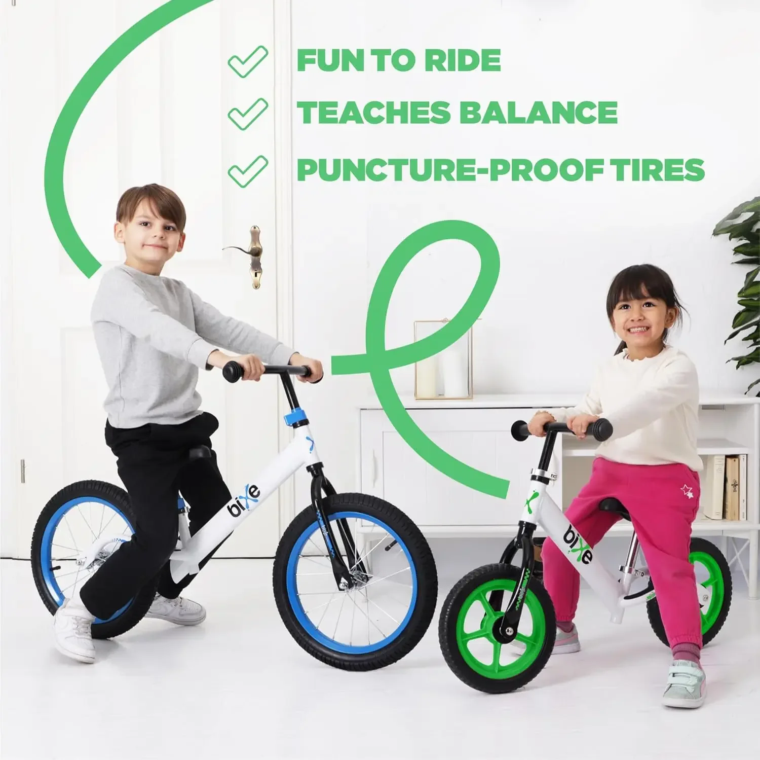 Vélo d'équilibre en aluminium pour enfants et tout-petits, léger 4 lb, vélo d'entraînement sportif sans pédale pour 18 mois - 6 ans, vert