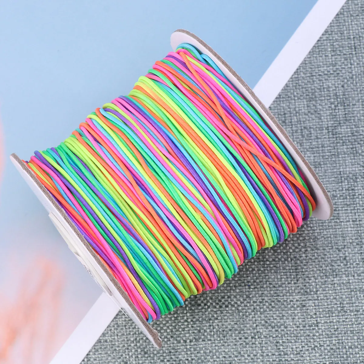 

1Mm Round Elastic Cord Beading Thread Stretchy Fabric-Covered Polypropylene Jewelry Making Cord for DIY Bracelets Necklaces