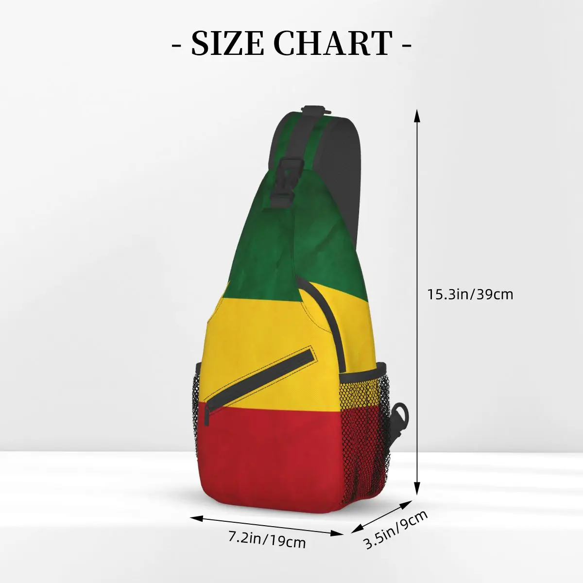 Judah Flag Rasta Small Sling Bags Chest Crossbody Shoulder Backpack Travel Hiking Daypacks Fashion Bookbag