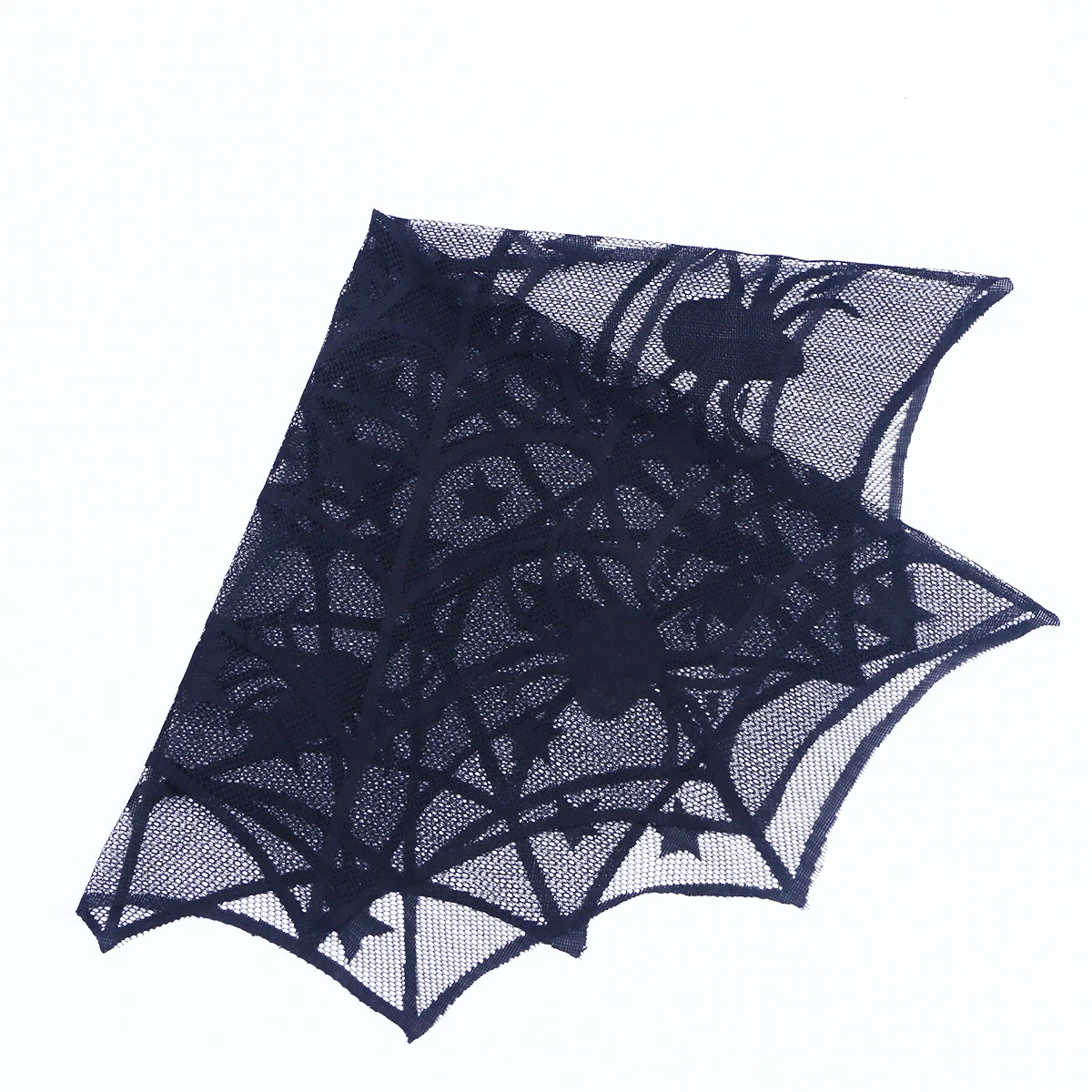 

Black Spider Web Tablecloth Halloween Covers Decorations Lace Mesh Cloths Doily SpiderwebHaunted House Party Home Coffee Table