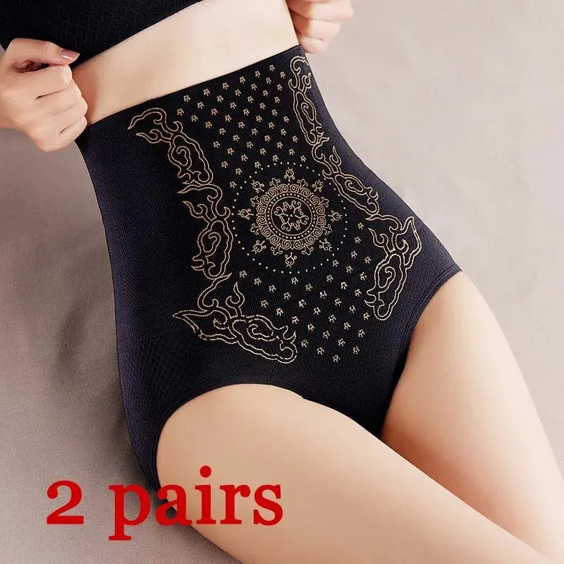 2 PCS for Women Sexy Slim Fit Wearing Burning Abdominal Bodybuilding Underwear for Women Sexy High Waist Shaping Underwear