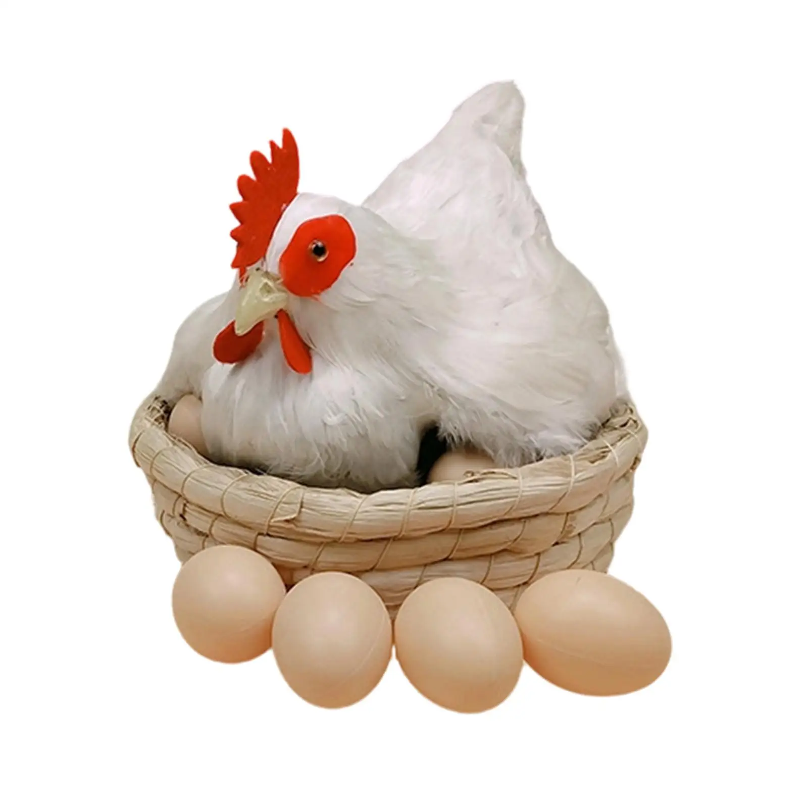 Realistic Chicken Figurine As Garden Decoration for Home, Kitchen And Terrace