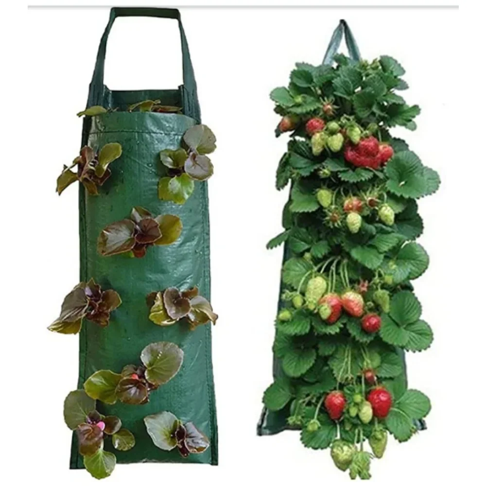 

New 6-Hole Tomato Potato Vegetable Flower Plant Grow Bags Garden Decoration Grow Bag Hanging Strawberry Upside Down Planter