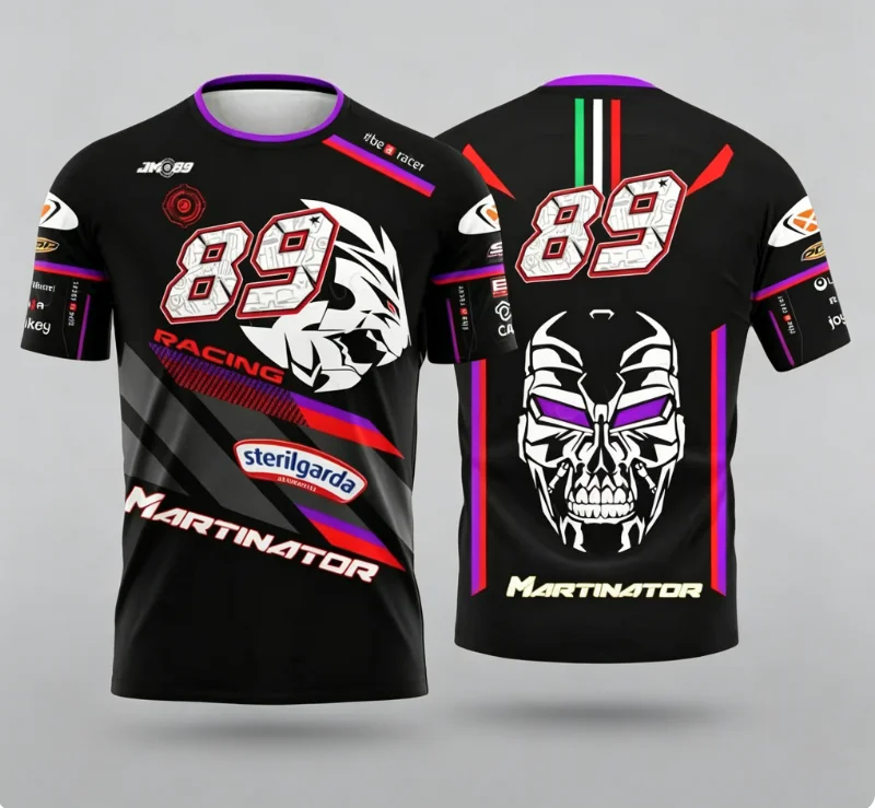 Camiseta Casual de Corrida de Motocicleta 2026 para Homens e Mulheres Pilotos # 89 Jorge Martín & Rider # 72 Roupas de Fã do Marco Bezzecchi