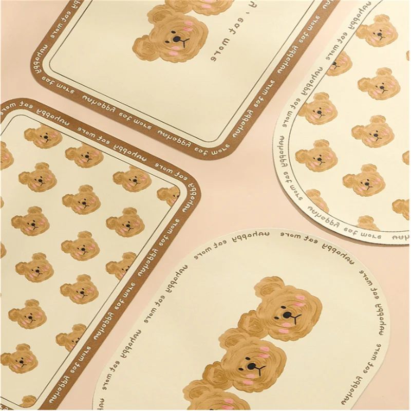 Cartoon Bär Leder Mahlzeit Tischset Ins Wind PU Isolierung Matte Premium Licht Luxus Westlichen Lebensmittel Abendessen Wasserdichte Desktop Pad – Detail 4