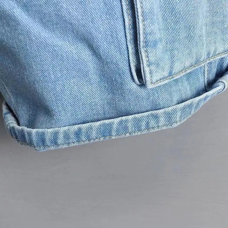 Pantalon cargo en denim à entrejambe ouvert pour hommes, pantalons de survêtement baggy, vêtements de travail multi-poches, jeans d'extérieur, shorts d'été, streetwear, Y2K, 7.0