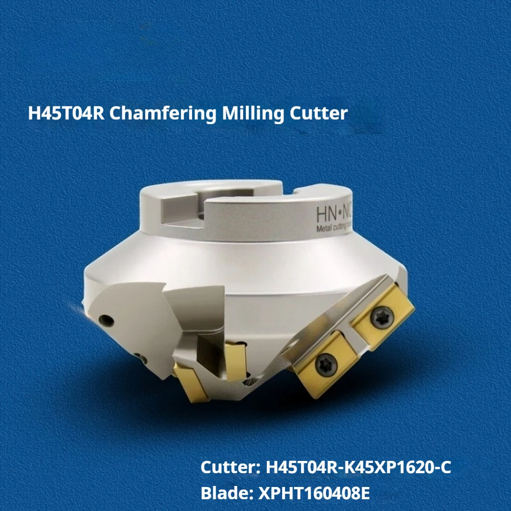 Welding Bevel Milling Cutter Head 30 Degree 35° H45T04R Chamfering Bevel Machining CNC Tool APMT1604 Blade