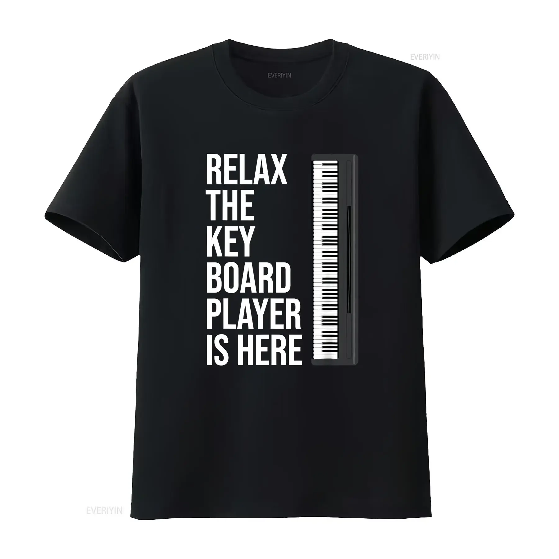 Funny Keyboard Relax The Player Is Here T Shirt vintage Washed Soft Unisex Versatile graphic designer clothes Stretched fashion