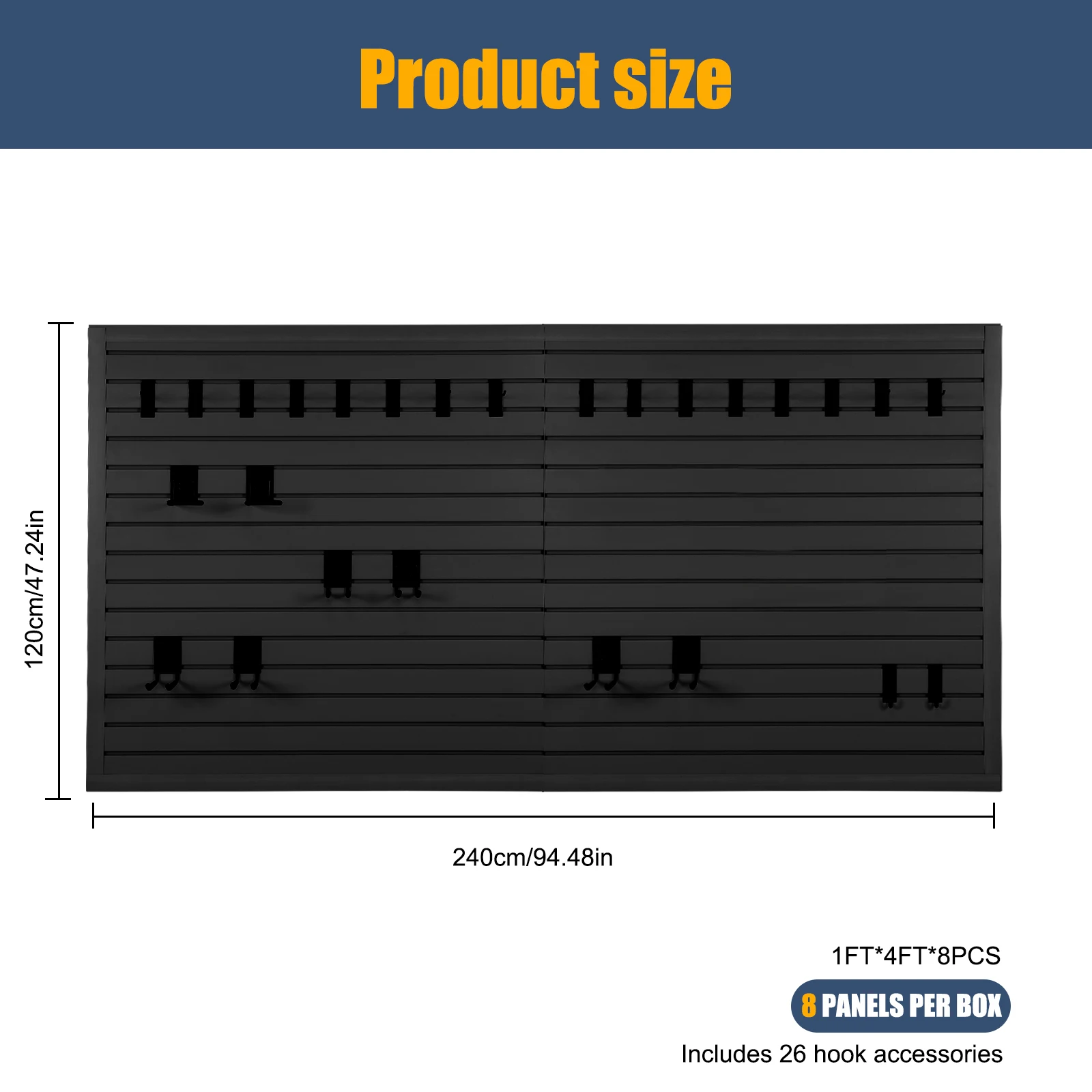แผ่นเพ็กบอร์ดสำหรับจัดเก็บเครื่องมือ ขนาด 4x8 ฟุต แผ่นผนังเพ็กบอร์ดสำหรับจัดระเบียบในโรงรถ