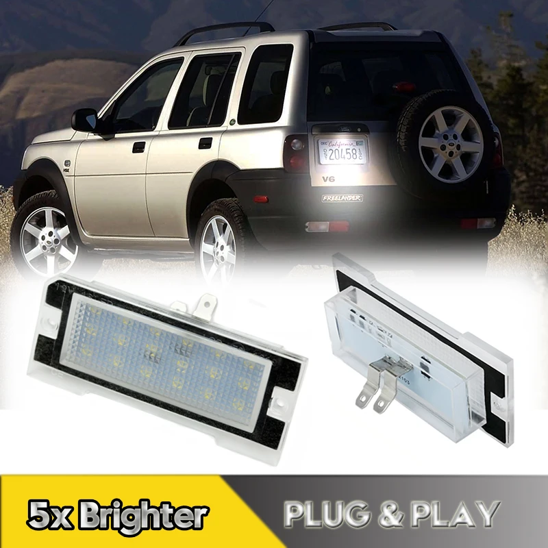 

1Pcs Canbus LED License Plate Lights For Land Rover Freelander MK1 L314 1997-2006 Car Rear Number Lamp 18SMD White OEM#XFC100540