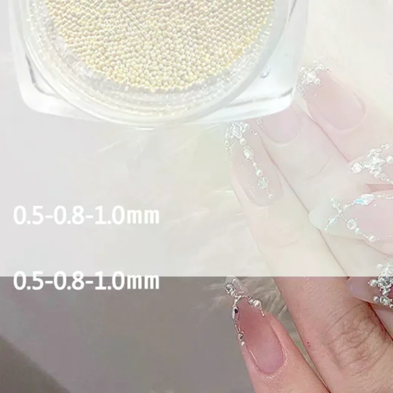 /YOV/Jewelry Manicure Accessories DIY Ornaments 0.4mm-1.5mm Mini Steel Ball Metal Micro Caviars Alloy Nail Art Rhinestones