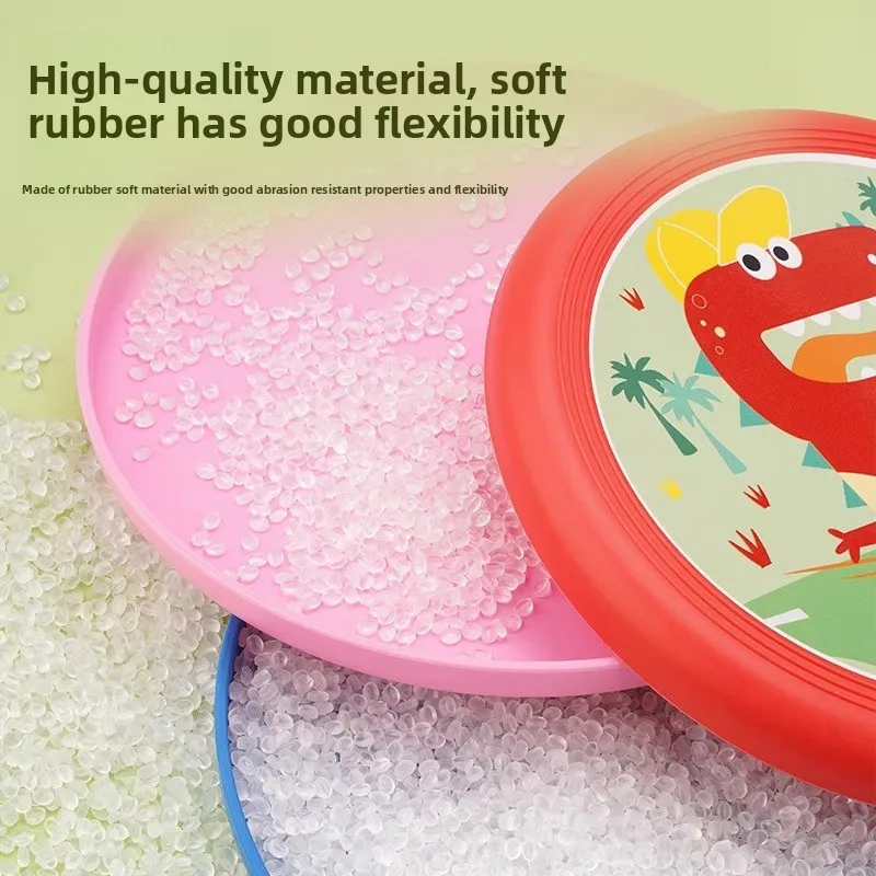 Children's Frisbee Soft Frisbee Safety Parent-Child Interactive Outdoor Sports Toys Boys and Girls Boomerang Soft Silicone