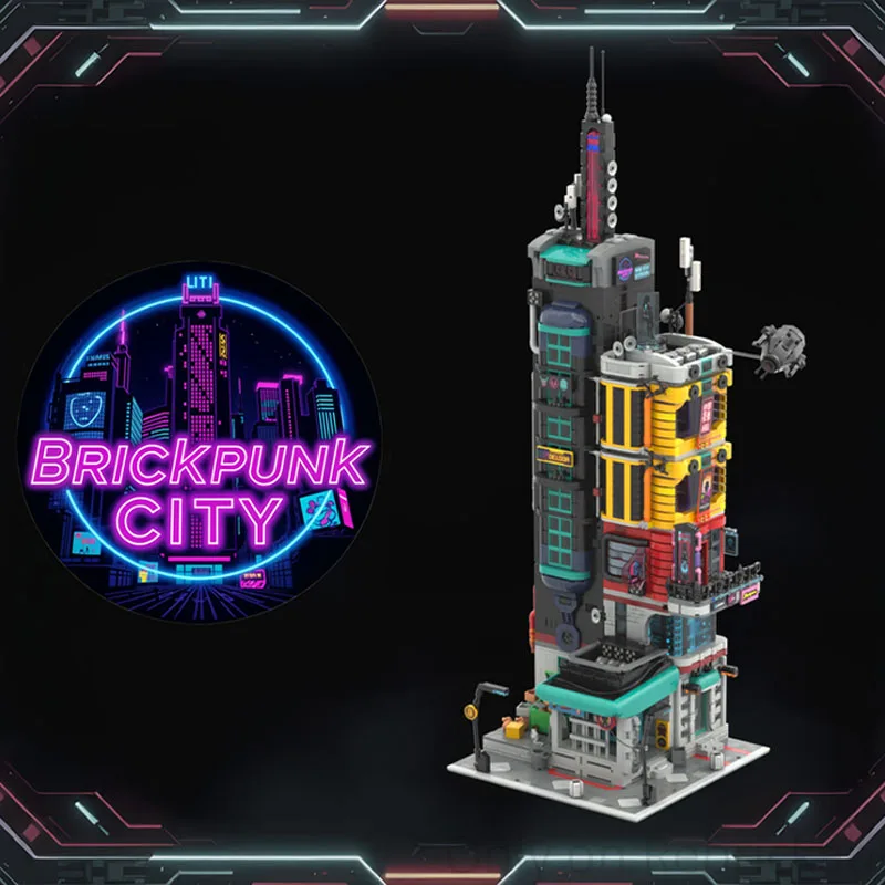 

4095 шт. модульный кирпик город 1 MOC вид на улицу строительный блок Diy креативная сборка образовательная архитектура игрушки модель подарок