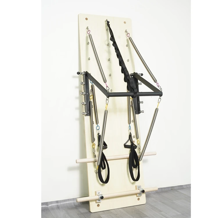 Professional Pilates Wall Mount Unit with Springs & Straps Space-Saving Pilates Equipment for Home Studio