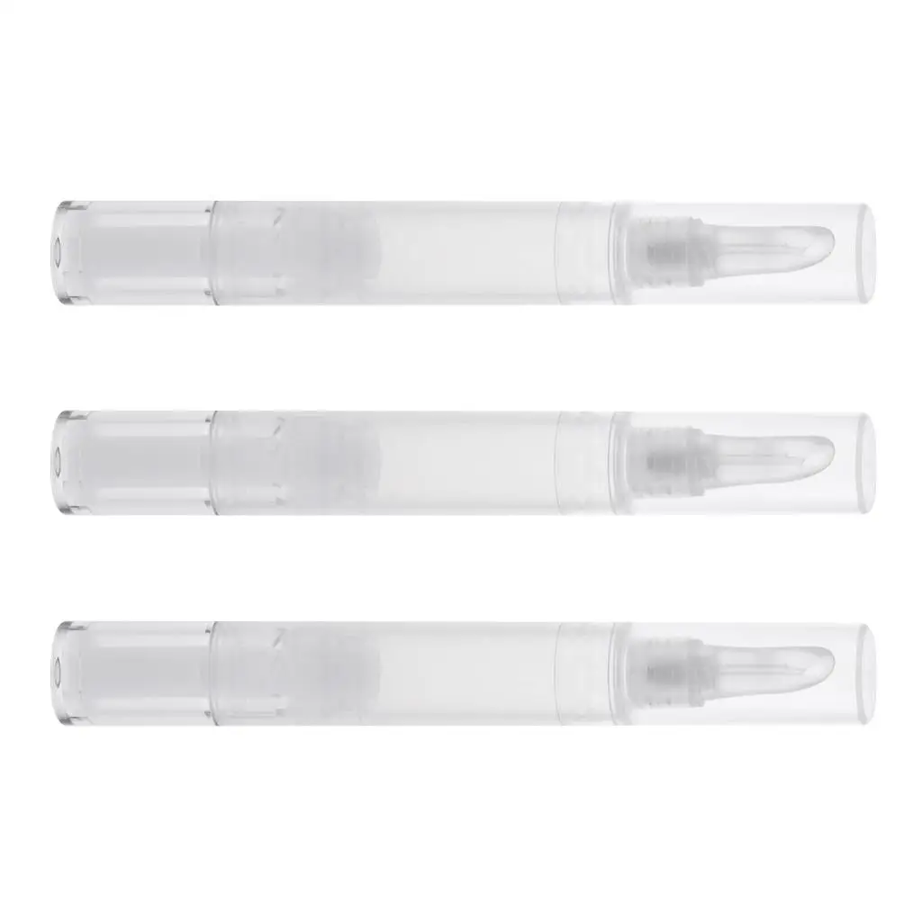 Empty Clear Twist Pen Cosmetic Container Lip Gloss Bottle 3Pc