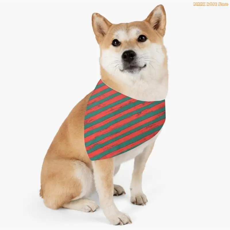 K1AE Dog Neckerchief Scarf Pet Accessories Christmas Neckwear Photo Props