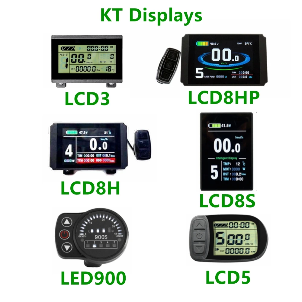 KT Ebike Display Kuteng 24V 36V 48V LCD3 LCD8S LCD8H LCD8HP LED900 LCD5 Electric Bicycle Bike Display for Electric Bike Kit