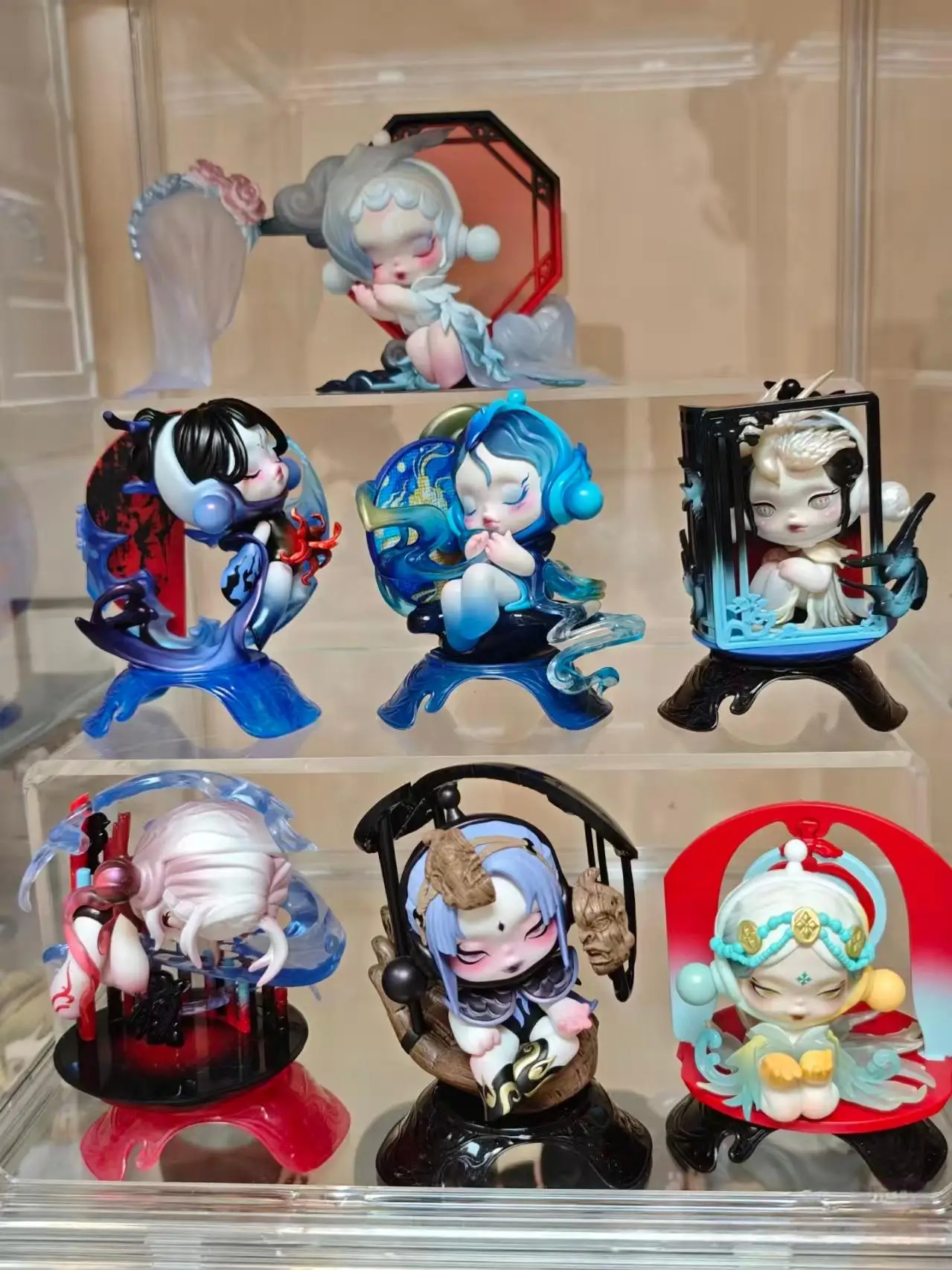 

Аутентичный Popmart Skullpanda Mansion, вид на язык, пейзаж, слепая коробка, ручная работа, китайский тренд, украшение для игры в подарок