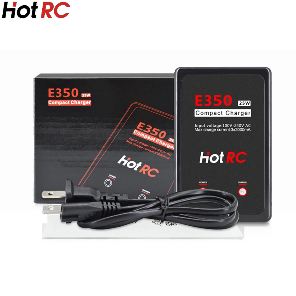 HotRC IMAX B3 10 W/20 W Lipo Batterij 7.4 V/11.1 V Balanslader 110 V-240 V Compact Opladen EU US Plug Power Kabel Waarschuwing