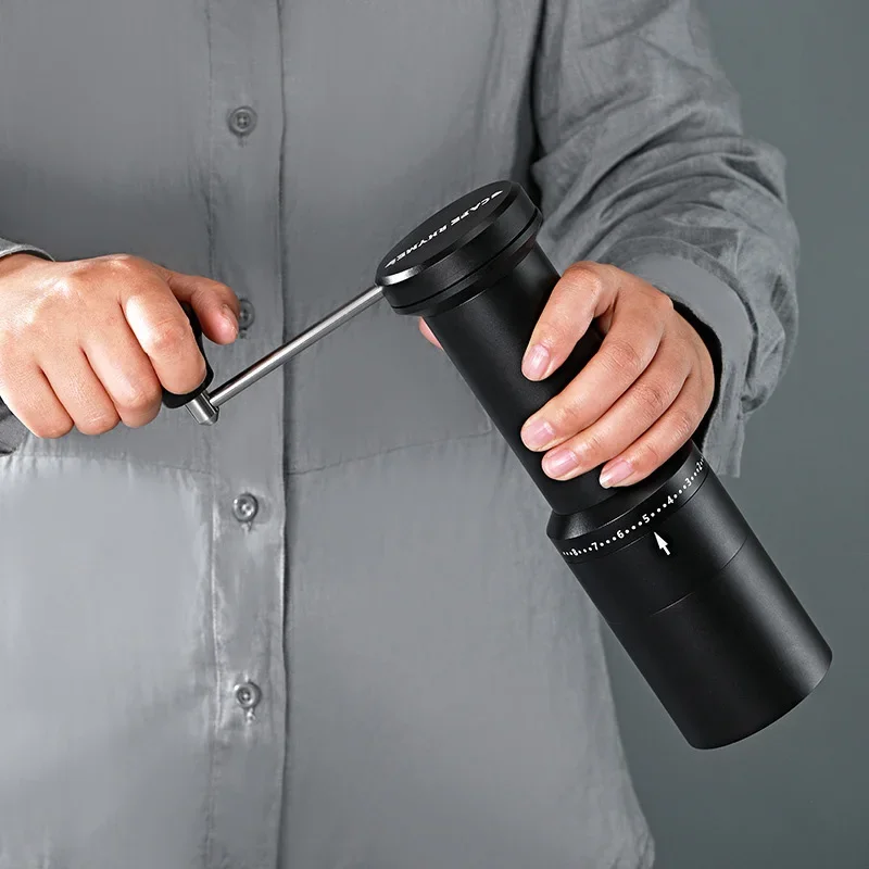 Manual Coffee Bean Grinder with External Adjustment Dial, Handheld Espresso Grinder, Dual-Axis High-Precision Grinding