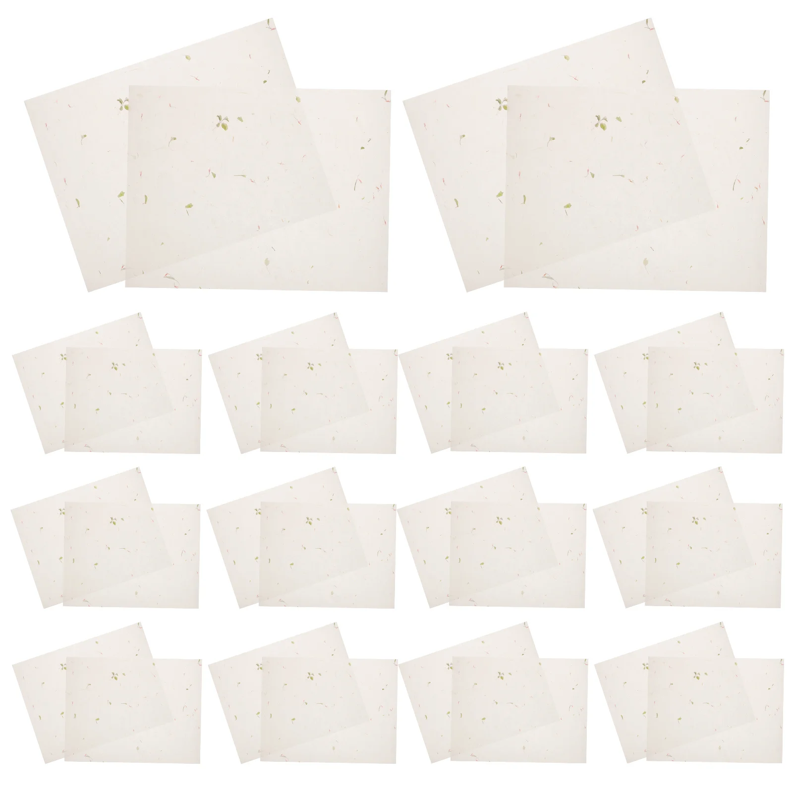 50pcs Flower Pattern Xuan Chinese Calligraphy Paper Sheet Art Painting Paper For Brush Writing Practice Calligraphy Supplies