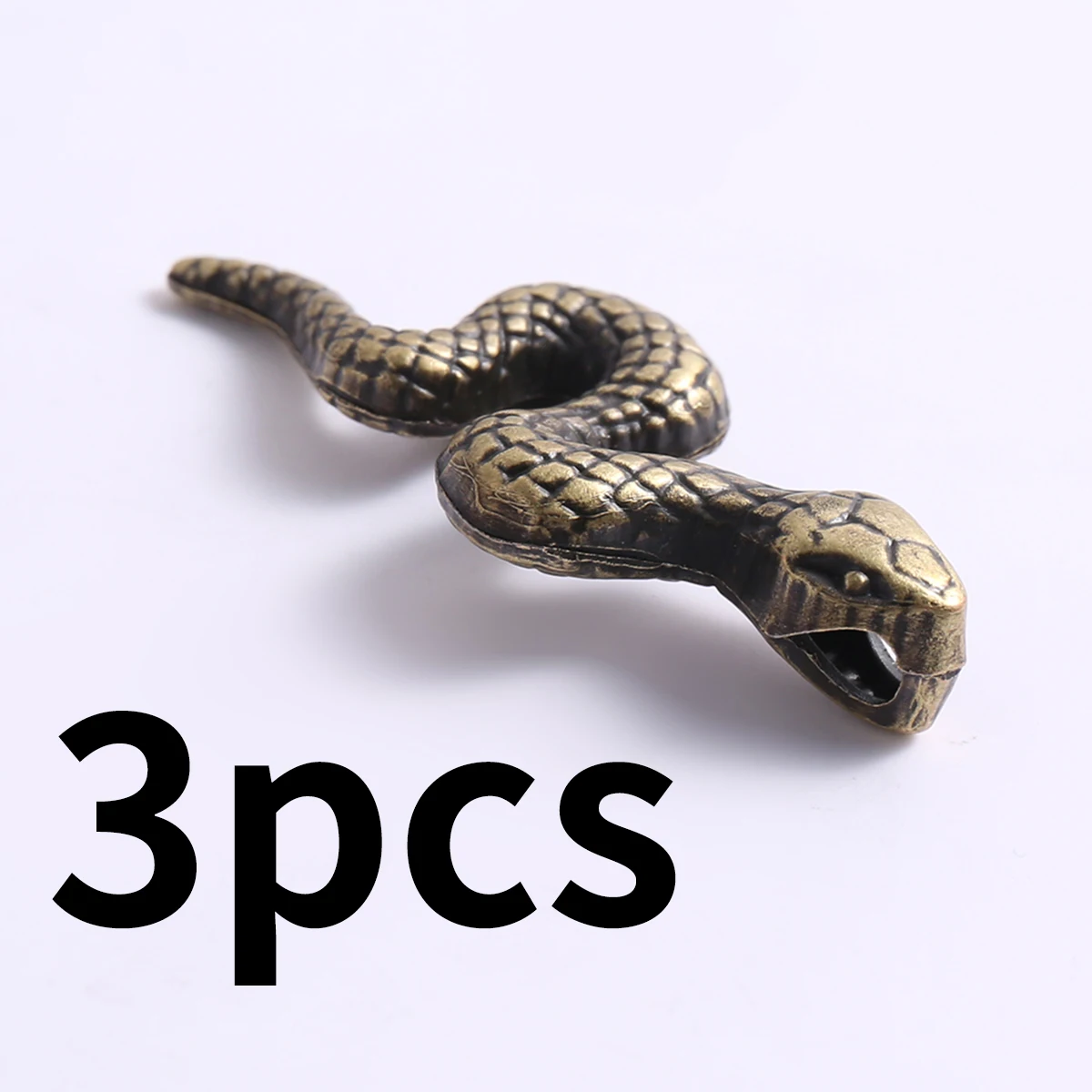 3-Piece Set of Niche Vintage Handmade Accessories, Available in Two Colors, Coiled Snake-Shaped Pendant Accessories, Suitable for DIY Bracelets, Necklaces, Earrings, and Pendants, Niche DIY Jewelry Basic Materials