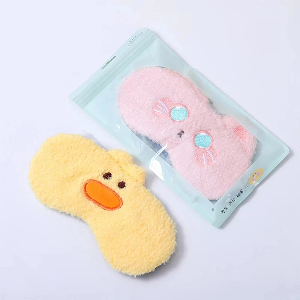 Cartoon Cute Plush Sleep Eye Mask Sort Eye Covers Frog Dog Sleep Night Dream Lightproof Eye Mask for Children to Sleep Better