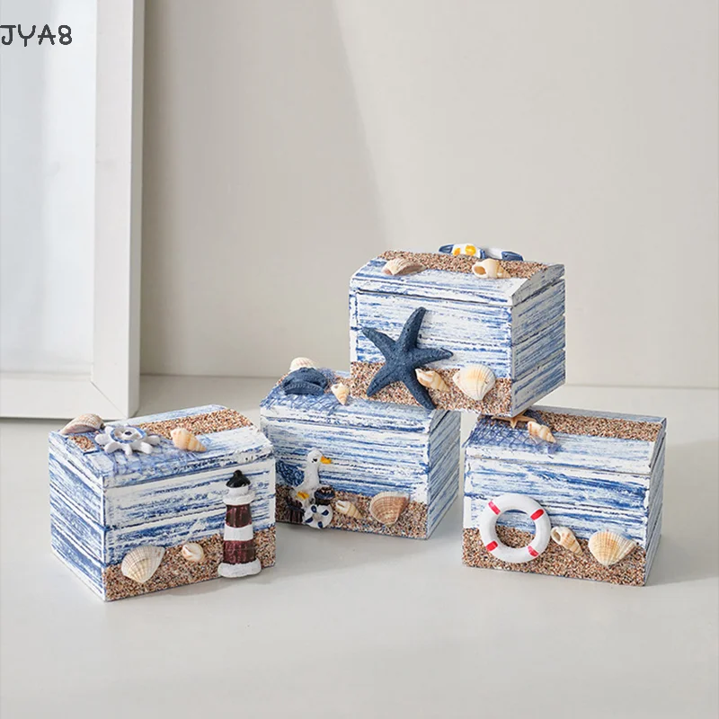 

Mediterranean Storage Box Desktop Small Wooden Classic Wooden Small Box Creative Jewelry Box Candy Box