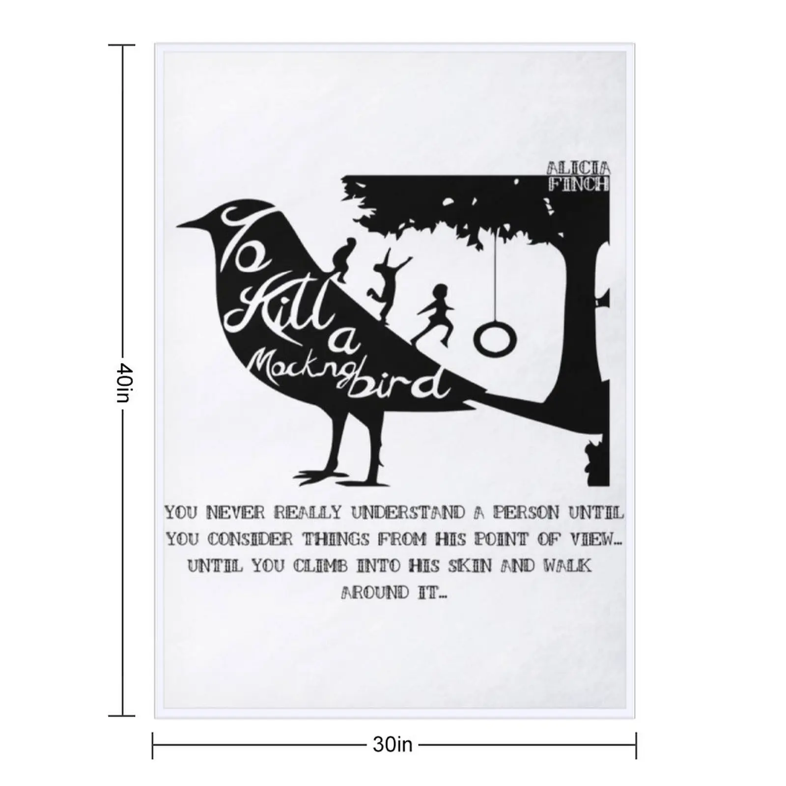 To Kill A Mocking Bird Throw Blanket Blankets For Sofas Designers bed plaid Bed covers Blankets
