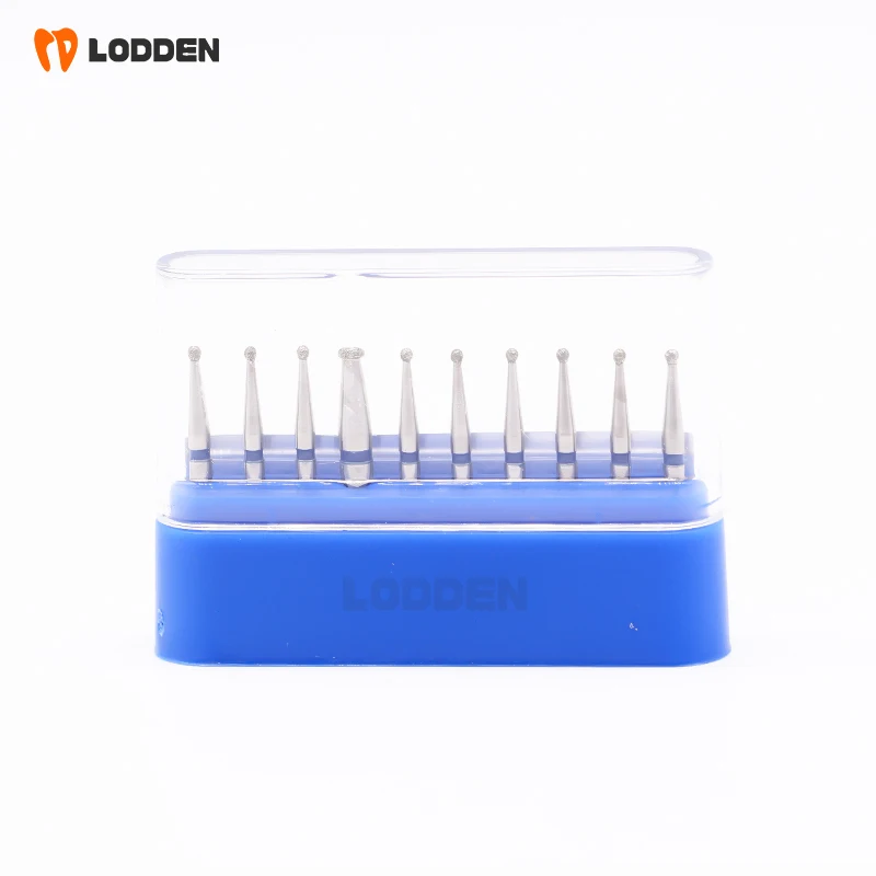 LODDEN 10 Stück/Boxen BR1901 Diamantbohrer in Kugelform, sortiert in FG-Schaft, gemischtes KIT, 1,6 mm, mittelgroße Bohrer, Zahnarzt-Schleifwerkzeuge – Detail 6