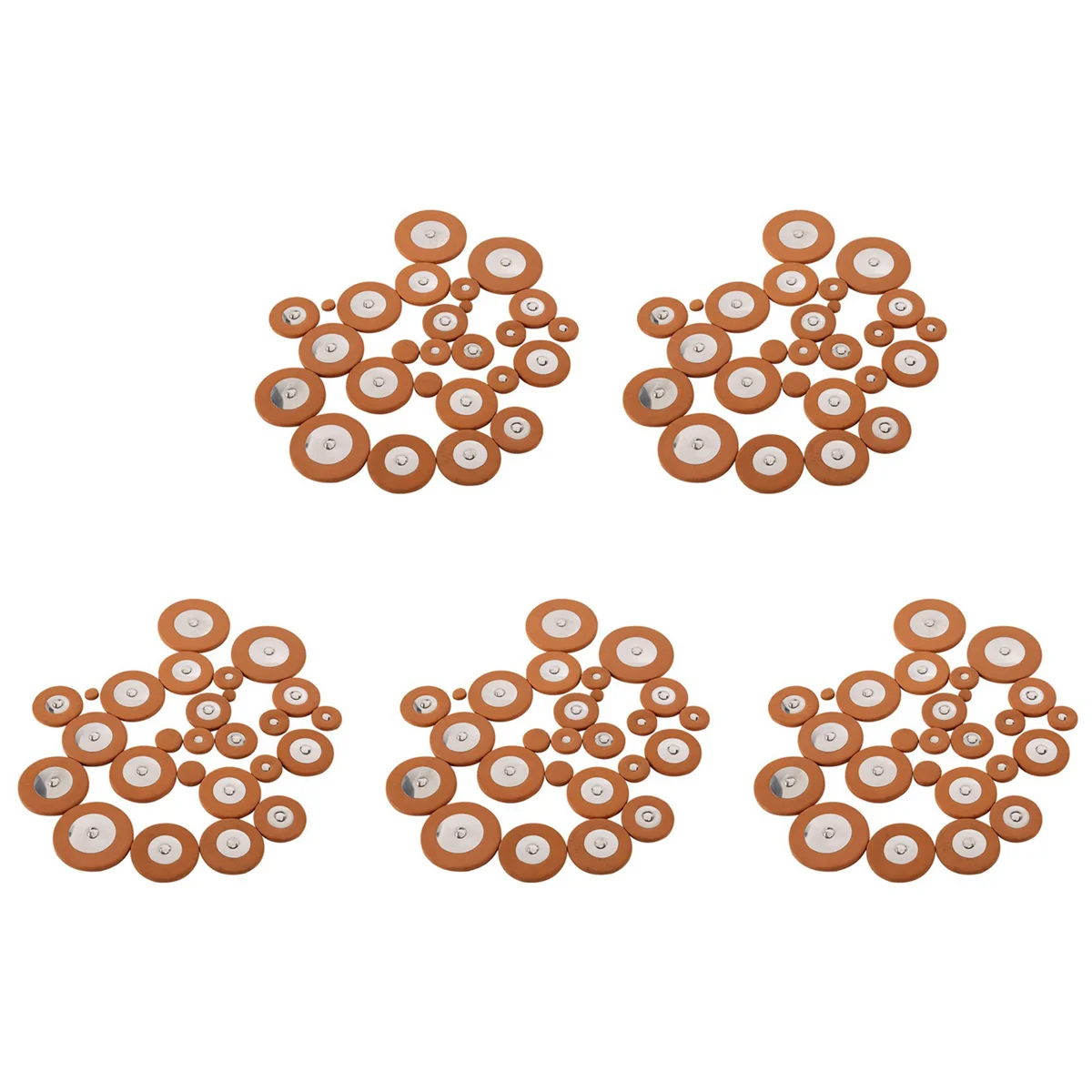 

ABME 125 Pcs Professional Leather Tenor Saxophone Pads Orange Sax Pads Replacement Woodwind Musical Instruments Parts