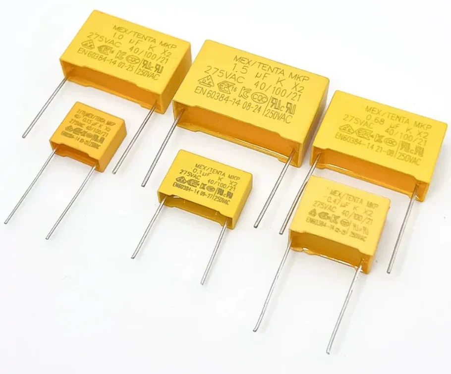 X2 Safety Capacitor 275VAC Various Sizes 0.001uF 1000nF 470nF 474 1uF 105 0.1/0.22/0.33/0.47/0.56/0.68/0.82/1/1.2/1.5/2.2/3.3uF